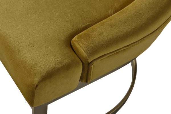 76AR-6210GOLD-OLV Стул велюр оливковый/матовое золото 65*61*93см — изображение 4