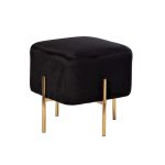 76AR-732BAN-CHERN Банкетка велюр черный/золото 42*42*44см