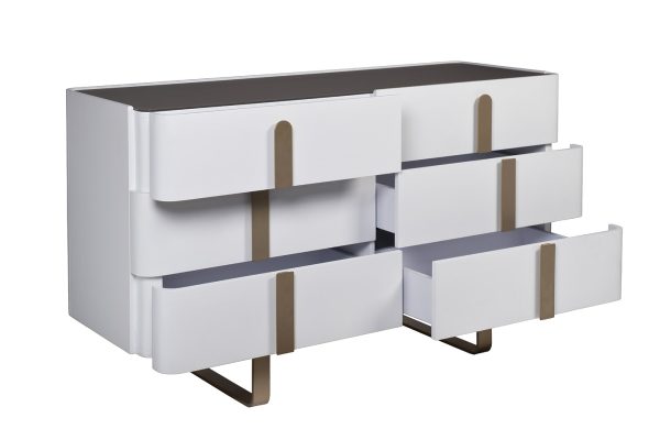 77IP-20861 Комод светлый с металл. каркасом 140*50*85см — изображение 3