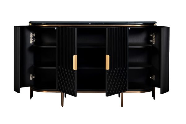 77IP-2310 Комод черный  150*55*90см — изображение 3