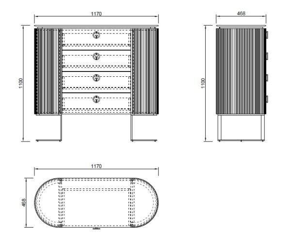 77IP-GD010-KOM Комод LUCIANO 117*47*110см — изображение 4