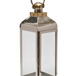 79MAL-3322-60 Подсвечник нерж.сталь/стекло h60 см