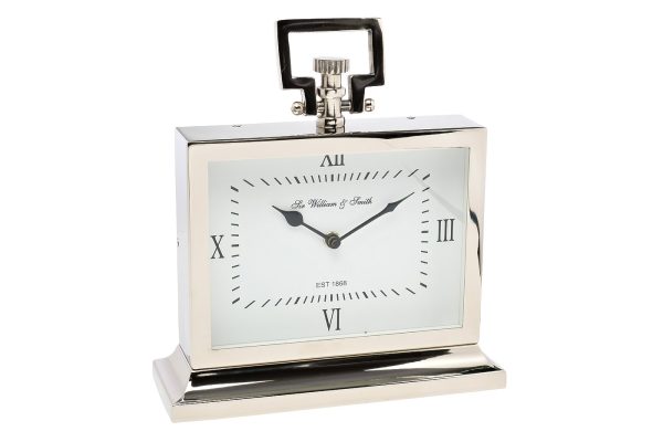 79MAL-5286-26NI Часы настольные цвет хром 20*15