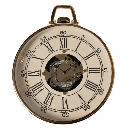 79MAL-5428-38G Часы настенные цвет белый/золото d30см