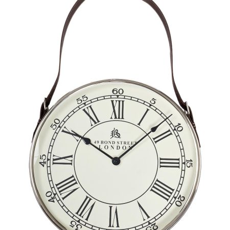 79MAL-5673-70NI Часы настенные на подвесе цвет хром d41см