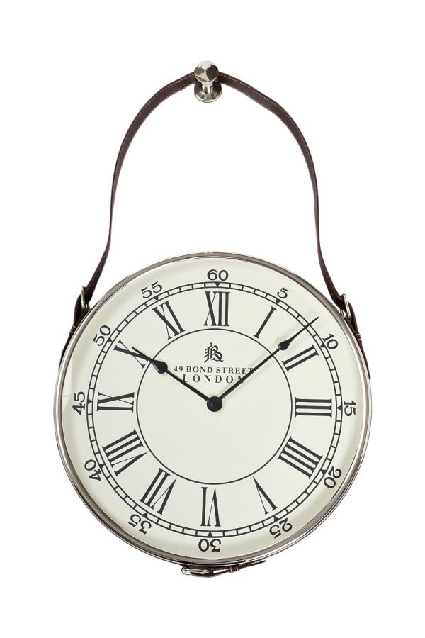 79MAL-5673-70NI Часы настенные на подвесе цвет хром d41см