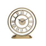 79MAL-5730-32G Часы настольные на подставке золото d30