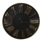 79MAL-5814-51BK Часы настенные цвет черный/золото d51см