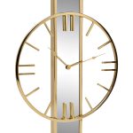 79MAL-5821-61G Часы с зеркальн. планкой цвет золото d46см