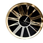 79MAL-5876-53 Часы настенные цвет чёрный/золото d53см