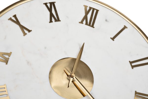 79MAL-5904-40 Часы настенные белый мрамор/золото d40см — изображение 2