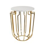 79MAL-7072 Стол журнальный с мраморной столешницей d47*60см