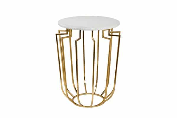 79MAL-7072 Стол журнальный с мраморной столешницей d47*60см