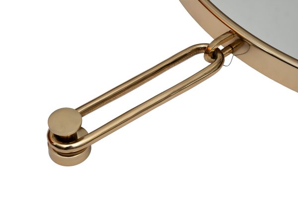 79MAL-9206-100G Зеркало на подвесе рама металл. цвет золото d77см — изображение 3