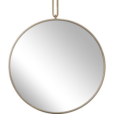 79MAL-9206-100G Зеркало на подвесе рама металл. цвет золото d77см
