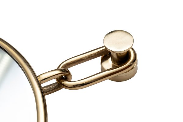 79MAL-9231-86G Зеркало на подвесе двойное рама металл. цвет золото d35см — изображение 3