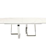 83MC-22190 Стол обеденный раскл.керам.белый/хром 240(160)*90*76см