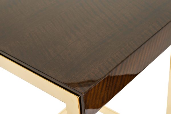 84HB-13STOL/ZH Стол журнальный тиковый шпон/лак, золото 45*45*60см — изображение 3