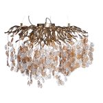 86-8016/600 Люстра "Монетки" стекло/металл шампань d60*h25см