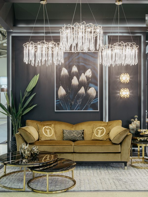 86-8035/800 Люстра круглая "Капли" d.80*h.50см, шампань — изображение 3