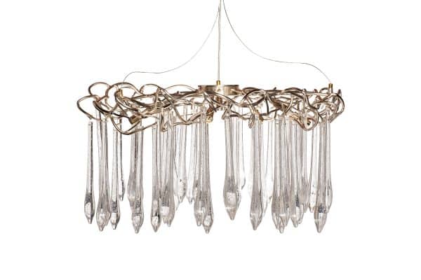 86-8035/800 Люстра круглая "Капли" d.80*h.50см