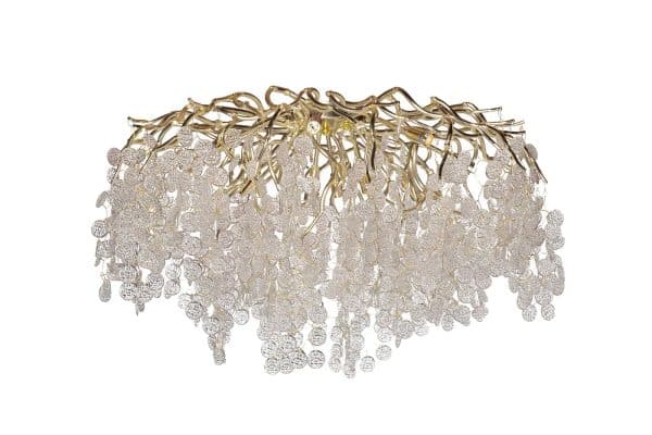 86-90188 Люстра Tenera круглая золото d80*h40см