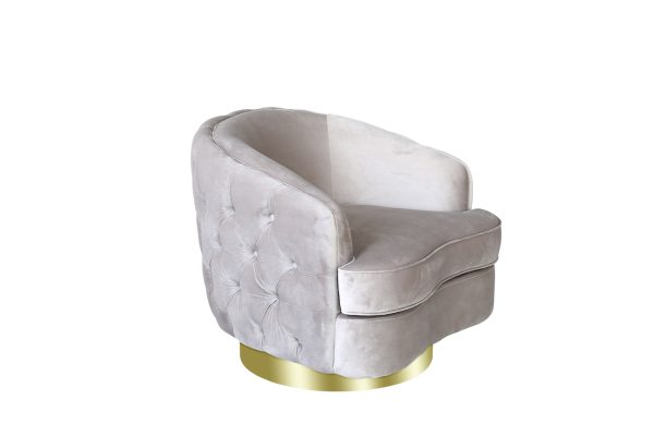 велюр светло-серый 81*84*71см