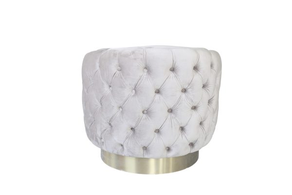 87YY-1827 BG Кресло вращающееся, велюр светло-серый 81*84*71см — изображение 3