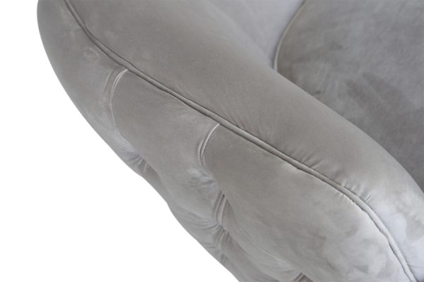 87YY-1827 BG Кресло вращающееся, велюр светло-серый 81*84*71см — изображение 4