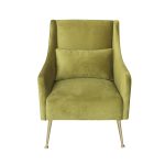 87YY-1914 OLV Кресло велюр оливковый 69*89*91см с  подушкой