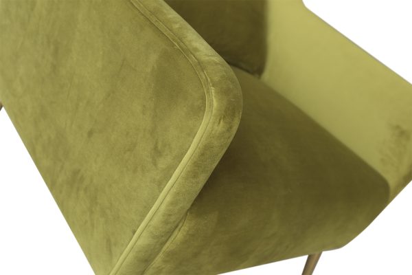 87YY-1914 OLV Кресло велюр оливковый 69*89*91см с  подушкой — изображение 4
