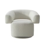 87YY-23071 Кресло поворотное Lugano букле белое 90*76*68см