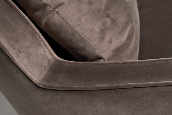 87YY-KRES-2182 SER Кресло вращающееся велюр серый 76*85*82см — изображение 5