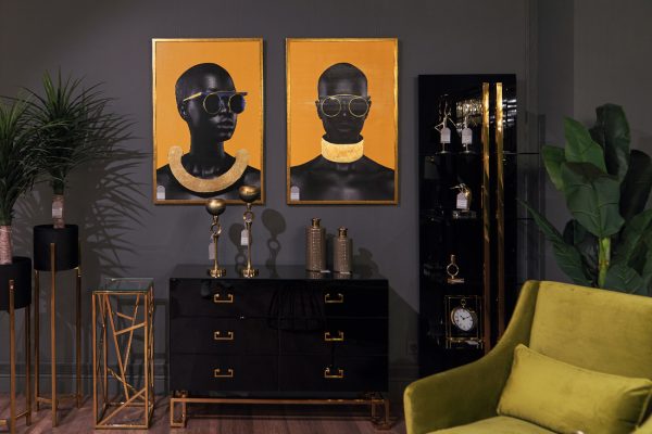 89VOR-AFRICAN GIRL3 Холст "Африканка-3" 100х70 см, багет алюм(зол) — изображение 3