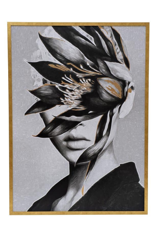 89VOR-GIRL FLOWER-1  Холст "Девушка с цветами-1" 110*80 см