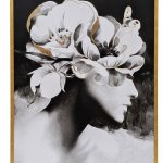 89VOR-GIRL FLOWER-2  Холст "Девушка с цветами-2" 110*80 см