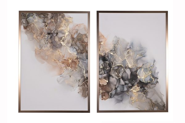 89VOR-MARBLE7/2 Постеры "Мрамор. Диптих-3" (2шт)*70*100см