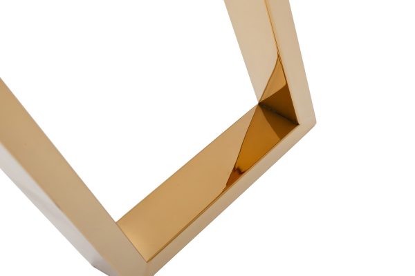 910 Стол письменный стекло прозр/золото 120*60*78см — изображение 5