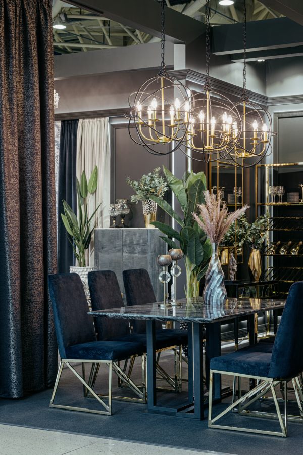 91GH-2020-6 Лампа потолочная Сфера латунь/черный d.56см h.60см — изображение 3