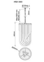 91GH-3503 Люстра потолочная, хром, акрил  d.25*h.48см — изображение 4
