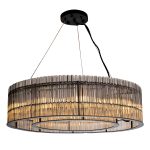 91GH-80567 Люстра подвесная чёрный/стекло прозрач. d70*h150см