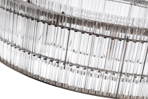 91GH-80568 Люстра подвесная никель/стекло прозрач. d85*h150см — изображение 2