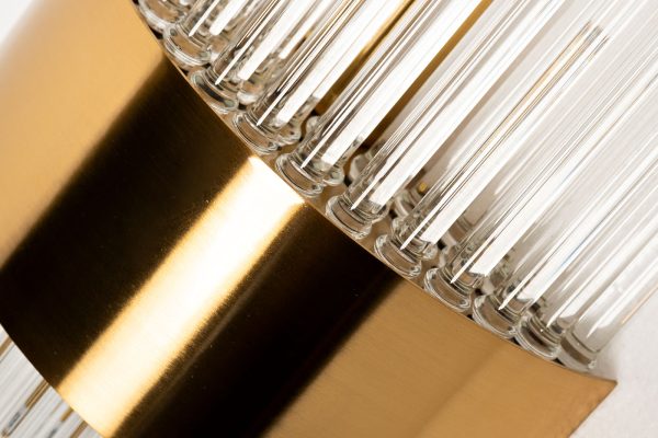 92EL-YG59021G-2W Бра латунь, стекло прозр. 20*10*h.50см — изображение 3