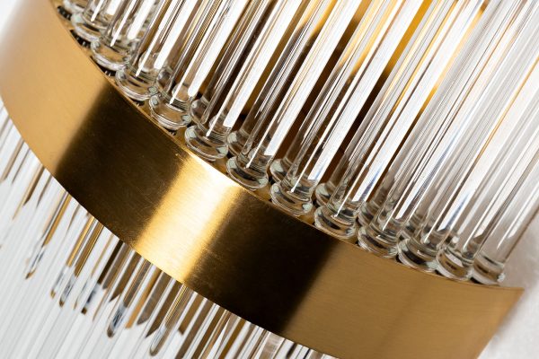 92EL-YG59025 Бра латунь, стекло прозр. 20*11*h.54см — изображение 3