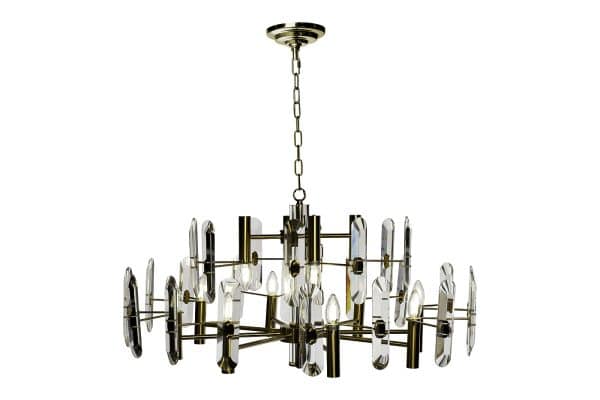 92EL-YG60400-8+4P Люстра потолочная латунь