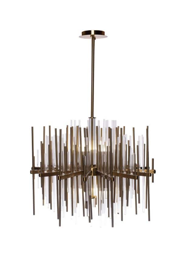 92EL-YG60832-8P Люстра латунь d.64см