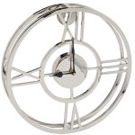 94PR-22153 Часы настенные металл. круглые  цвет хром d50см