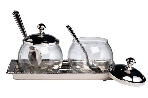 95IM-15250 Емкость д/хранения стекло/нерж.сталь (набор 2 шт на подставке) — изображение 2