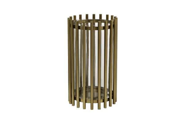 95IM-1613L Подсвечник металлический цвет золото d16*30см