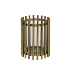 95IM-1613M Подсвечник металлический цвет золото d16*22см